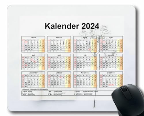 YENDOSTEEN 2024 Kalender Mauspad mit Rutschfester Gummiunterseite,Igelstacheln Licht Gummi-Mauspad,Gilt für Spiele,Zuhause,Schule,Büro-Mauspad (2024 Kalender) Kalender 613 von YENDOSTEEN