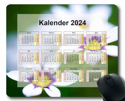 YENDOSTEEN 2024 Kalender Mauspad mit Rutschfester Gummiunterseite,Plexus Rauchschleierlicht Büro Desktop Quadratisch Anti-Rutsch Mauspad Kalender 1226 von YENDOSTEEN