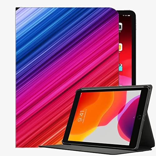 YENDOSTEEN Hülle für iPad Air 10.5" 2019 (3. Generation) / iPad Pro 10.5" 2017,Stripes Bunte Regenbogen Automatischem Schlaf/Aufwach von YENDOSTEEN