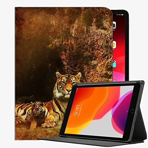 YENDOSTEEN Hülle für iPad mini 5 Mini 4,Schutzhülle mit Ständer Funktion,Tigers Wasserfälle Berge Klappständer Schutzhülle mit Automatischem Schlaf/Aufwach von YENDOSTEEN