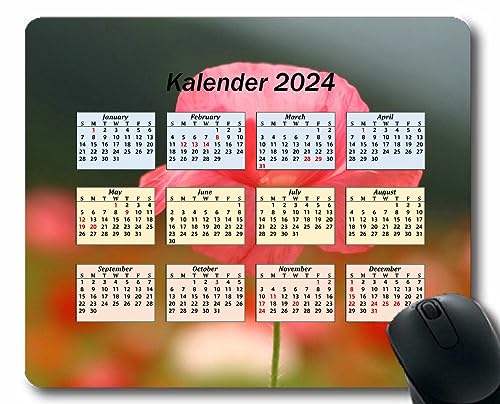 YENDOSTEEN Kalender 2024 Jahr Mauspad Gaming großes Mauspad,Grüner Lichtfleck 2024 Kalender Horizontale Version Natur Gaming Mauspad von YENDOSTEEN