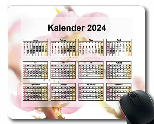 YENDOSTEEN Kalender-Mauspad,2024 Kalender,Linienlicht vertikal Mauspad für Laptop,Computer,Büro,Schreibtischzubehör von YENDOSTEEN