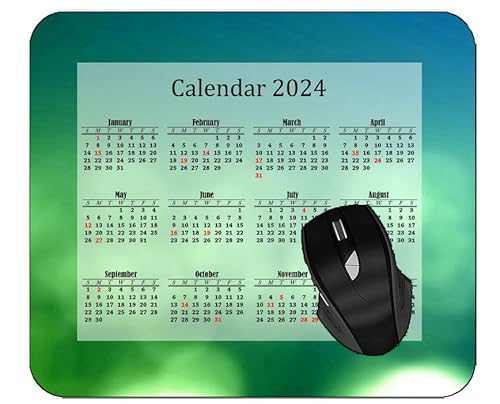 YENDOSTEEN Kalender-Mauspad 2023 mit Feiertagen, Blume, Lilie, Staubblätter, bunt, professionelles Mauspad, genähte Kanten PAD#68 220 x 180 x 3 mm von YENDOSTEEN