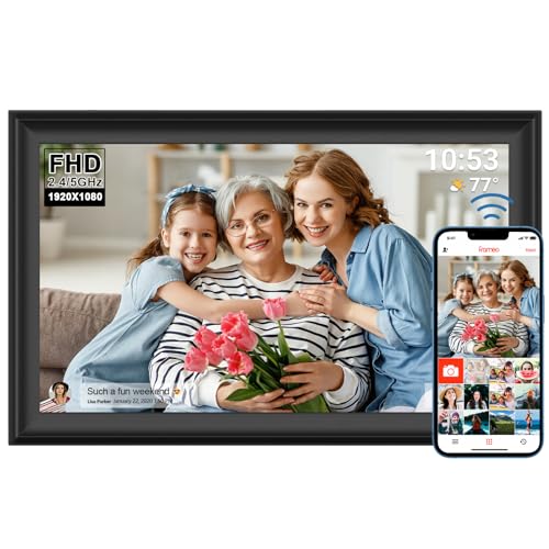15,6 Zoll digitaler Bilderrahmen WLAN 64 GB 1920 x 1080 FHD IPS Touchscreen, Automatische Drehung Wandmontage Bewegungssensor Teilen von Fotos/Videos sofort über die Frameo App 15,6 Zoll digitaler Bilderrahmen WLAN 64 GB 1920 x 1080 FHD IPS Touchscreen, Automatische Drehung Wandmontage Bewegungssensor Teilen von Fotos/Videos sofort über die Frameo App von YENOCK