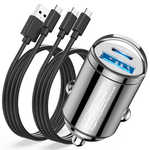 90W Zigarettenanzünder USB C Autoladegerät, [PD45W&QC45W] USB Auto Adapter Zigarettenanzünder Steckdose, Mini Kfz Ladegerät USB C Auto Ladegerät mit 2X Ladekabel für Samsung S23/S24,iPhone 15 Pro Max von YEONPHOM