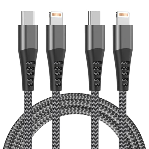 USB C Lightning Kabel 1M 2Pack MFi Zertifiziert, iPhone Ladekabel USB C Lightning Ladekabel Nylon Schnellladekabel iPhone Kabel USB C für Apple iPhone 14 Pro Max/14 Plus/13 Pro/12 Mini/11 Pro/XS/XR/8 von YEONPHOM