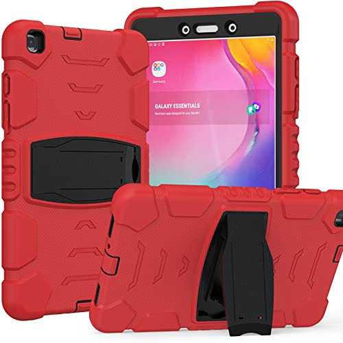 Samsung Galaxy Tab A 8.0 Hülle 2019 SM-T290/T295/T297, vollständiger sturzsicherer Schutz, stabile Hülle für Kinder und Studenten, Rot von YEOU