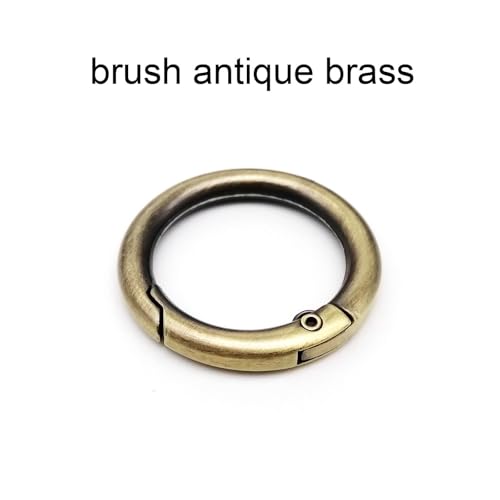 Metall-Federtor-O-Ring, zu öffnen, for Ledertasche, Handtasche, Gürtelschnalle, Schlüsselanhänger, Gepäckanhänger, Hundekette, Schnappverschluss, Clip, Haken(Brush antique brass,Inner diameter 25mm) Metall-Federtor-O-Ring, zu öffnen, for Ledertasche, Handtasche, Gürtelschnalle, Schlüsselanhänger, Gepäckanhänger, Hundekette, Schnappverschluss, Clip, Haken(Brush antique brass,Inner diameter 25mm) von YEPENG