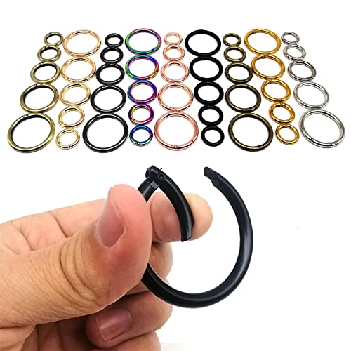 Metall-Federtor-O-Ring, zu öffnen, for Ledertasche, Handtasche, Gürtelschnalle, Schlüsselanhänger, Gepäckanhänger, Hundekette, Schnappverschluss, Clip, Haken(Color gold,Inner diameter 20mm) von YEPENG