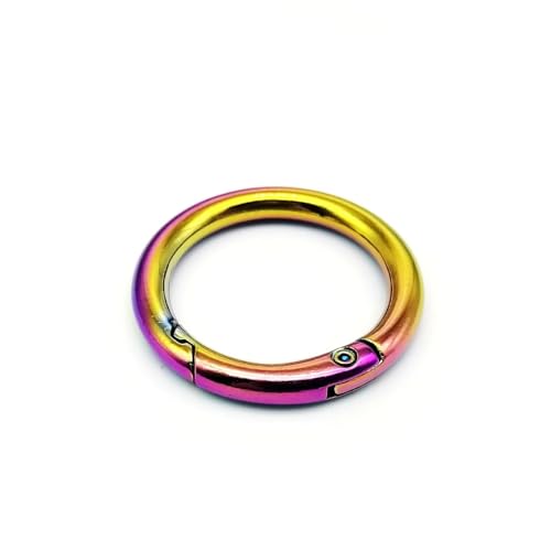 Metall-Federtor-O-Ring, zu öffnen, for Ledertasche, Handtasche, Gürtelschnalle, Schlüsselanhänger, Gepäckanhänger, Hundekette, Schnappverschluss, Clip, Haken(Color gold,Inner diameter 32mm) von YEPENG