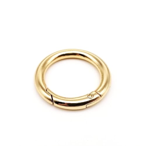 Metall-Federtor-O-Ring, zu öffnen, for Ledertasche, Handtasche, Gürtelschnalle, Schlüsselanhänger, Gepäckanhänger, Hundekette, Schnappverschluss, Clip, Haken(Light gold,Inner diameter 38mm) von YEPENG