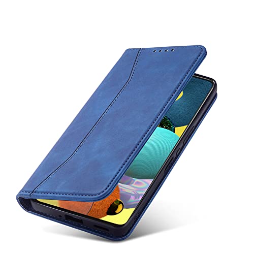 Handyhülle kompatibel mit Samsung A51 Leder PU Wallet Case, Magnetverschluss Flip Phone Case Ledertasche Samsung S20/PLUS/FE A51 5G Flip Cover Cover (blau) von YEQIU