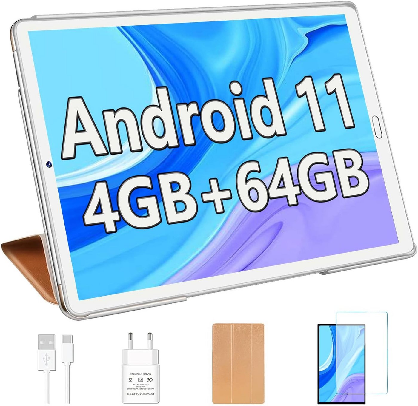 YESTEL 4 GB RAM 8000 mAh Dual Kamera 5MP + 8MP, GPS, Bluetooth Tablet (10, 64 GB, Android 11, Leistungsstarkes Tablet mit Octa-Core Prozessor)" von YESTEL