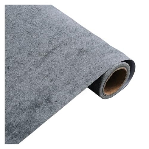 Linoleum Boden,Vinylboden Selbstklebend 40CM Verdicken Holzmaserung Boden Aufkleber Industrie Zement PVC Vinyl Boden Aufkleber Selbst-adhesive Wasserdichte Fliesen Aufkleber Wohnkultur(40cm B) von YETGFBH