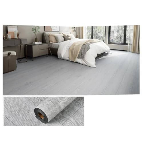 Linoleum Boden,Vinylboden Selbstklebend 40CM Verdicken Holzmaserung Boden Aufkleber Industrie Zement PVC Vinyl Boden Aufkleber Selbst-adhesive Wasserdichte Fliesen Aufkleber Wohnkultur(40cm E) von YETGFBH