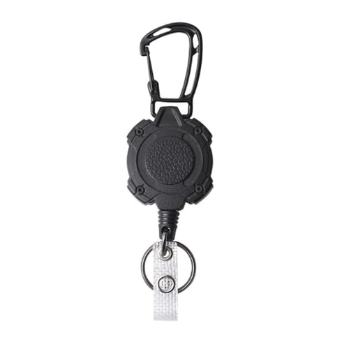Ausziehbarer Ausweishalter, robuster Karabiner, Schlüsselanhänger, Ausweishalter mit einziehbarer Ausweisrolle (3) von YETONADO