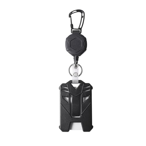 Ausziehbarer Ausweishalter, robuster Karabiner, Schlüsselanhänger, Ausweishalter mit einziehbarer Ausweisrolle (Set2) von YETONADO