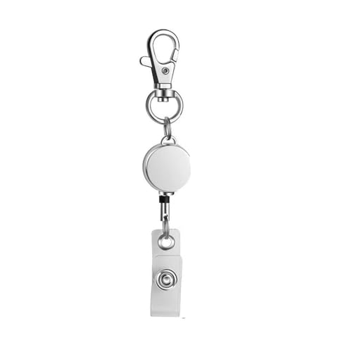 Ausziehbarer Metalldraht, Schlüsselanhänger, Zugabzeichenrolle, Ausweishalter, Schlüsselband, Namensschild, Kartenhalter, Spulen, Rückstoßkette, Clips, Outdoor-Schlüsselanhänger (B) von YETONADO