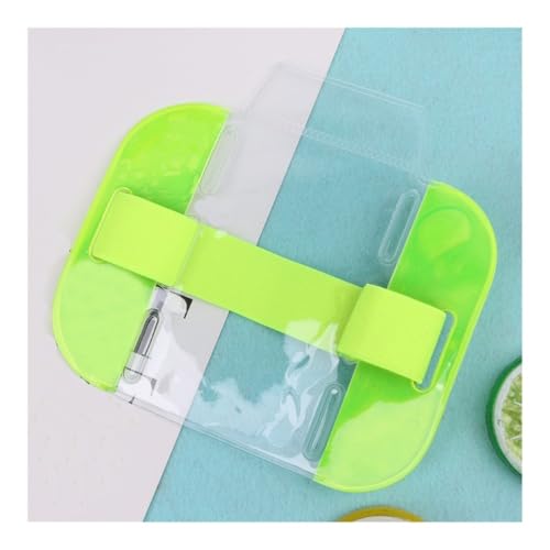 Transparentes elastisches Armband, Ausweishalter, Foto-Armband, Kreditkartentasche, für Damen und Herren (Stil 1, Hellgrün) von YETONADO