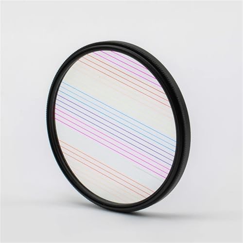 Kamerafilter für Fotos, 77 mm oder 82 mm, Regenbogenblau, gebürstet, Breitbild-Filme, Spezialeffekte, Fotografie-Zubehör (Farbe, 82 mm) von YEUBXDJ