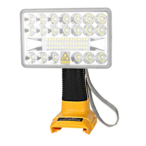Arbeitsleuchte für Dewalt 18V/20V Akku, 18W 2000LM LED Leuchte Strahler Tragbare Taschenlampe mit 5V 2.1A USB-Anschluss für Garage, Werkstatt, Camping oder Baustelle Arbeitsleuchte für Dewalt 18V/20V Akku, 18W 2000LM LED Leuchte Strahler Tragbare Taschenlampe mit 5V 2.1A USB-Anschluss für Garage, Werkstatt, Camping oder Baustelle von YEX-BUR