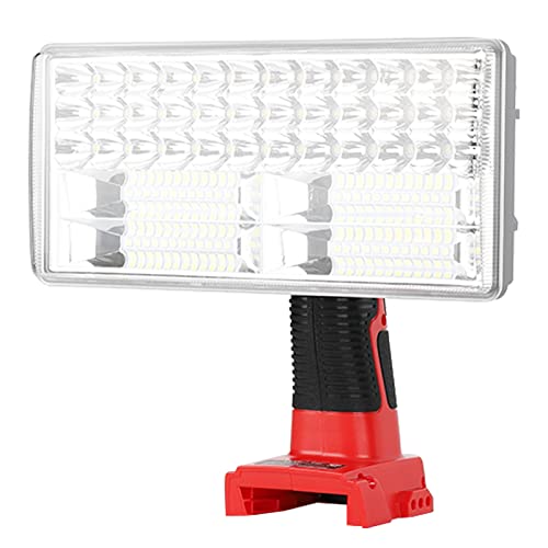 Kabellose LED-Arbeitsleuchte mit Milwaukee 18V M18 Lithium-Ionen-Batterien, YEX-BUR 40W 4200LM Handheld-Taschenlampe Baustellenleuchte mit 5V 2.1A USB-Anschluss, 90-Grad-Schwenkkopf von YEX-BUR