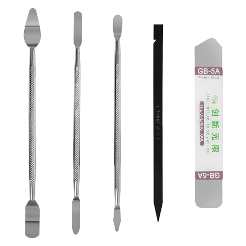 YEYIT 5 Stück Metall Spudger Reparatur Öffnungswerkzeug, Metall Spatel für Demontage von Tablet Bildschirm, Pry Blade Reparaturset Handy Spatel für Mobiltelefone, iPad, Tablets, Laptops YEYIT 5 Stück Metall Spudger Reparatur Öffnungswerkzeug, Metall Spatel für Demontage von Tablet Bildschirm, Pry Blade Reparaturset Handy Spatel für Mobiltelefone, iPad, Tablets, Laptops von YEYIT