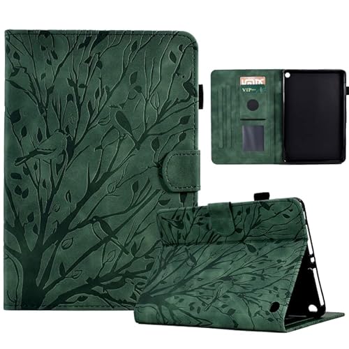 Für Amazon Fire HD 8 / HD 8 Plus 2020 2022 Fortune Tree Druckblume PU Tablet-Hülle mit Weck- / Schlaffunktion von YEYOUCAI