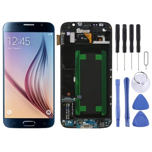 Handy Reparaturteile LCD-Bildschirm für Samsung Galaxy S6 SM-G920F Digitizer Vollbaugruppe mit Rahmen von YEYOUCAI