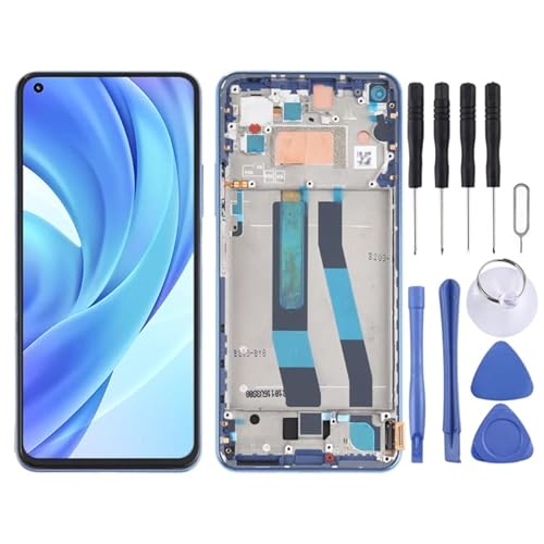 Handys Ersatzteile LCD -Bildschirm für Xiaomi Mi 11 Lite 4G/11 Lite 5G NE M2101K9AG M2101K9AI Digitizer Vollbaugruppe mit Rahmen von YEYOUCAI