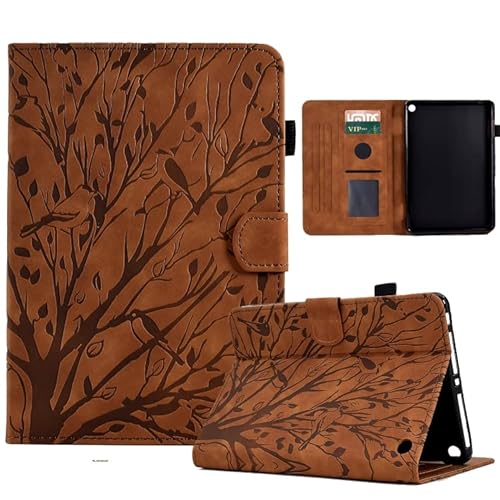 Für Amazon Fire HD 8 / HD 8 Plus 2020 2022 Fortune Tree Druckblume PU Tablet-Hülle mit Weck- / Schlaffunktion von YEYOUCAI