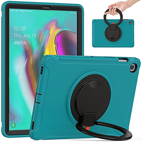YEYOUCAI Tablet-Zubehör für Samsung Galaxy Tab S5e 10,5 Zoll T720 2019 Stoßfest TPU + PC Schutzhülle mit 360 Grad Drehung Faltbarer Griff Grip Halter & Stift Slot von YEYOUCAI
