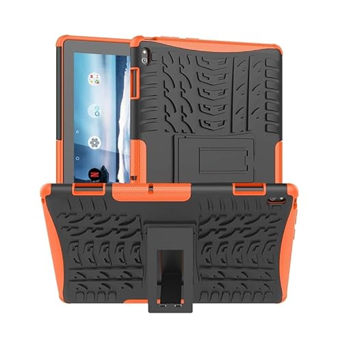 for Lenovo Tab E10 Tire Texture Shockproof TPU+PC Protective Case with Holder von YEYOUCAI