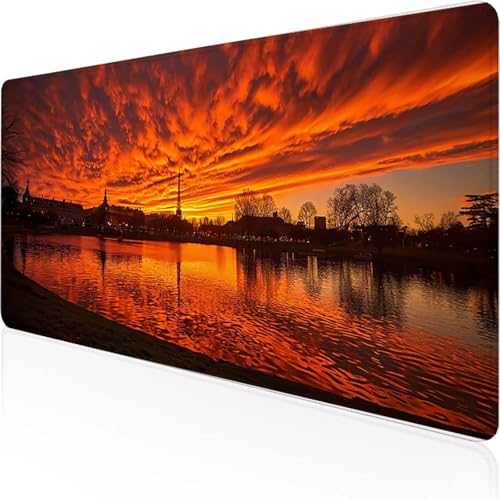 Bach Mauspad 600x300 mm, Gaming Mauspad Azurblau Desk Mat With Stitched Edges Wassxerdicht Non-Slip Rubber Base Desk Mat für Büro Gaming Zubehör Verbessert Präzision und Geschwindigkeit, Geschenke 2-4 Bach Mauspad 600x300 mm, Gaming Mauspad Azurblau Desk Mat With Stitched Edges Wassxerdicht Non-Slip Rubber Base Desk Mat für Büro Gaming Zubehör Verbessert Präzision und Geschwindigkeit, Geschenke 2-4 von YEYUMEOZ