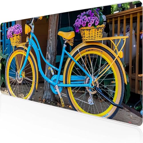 Fahrrad Mauspad 800x300mm, Gaming Mauspad Blau Desk Mat with Stitched Edges Wassxerdicht Non-Slip Rubber Base Desk Mat für Büro Gaming Zubehör Verbessert Präzision und Geschwindigkeit, Geschenke 5-2 Fahrrad Mauspad 800x300mm, Gaming Mauspad Blau Desk Mat with Stitched Edges Wassxerdicht Non-Slip Rubber Base Desk Mat für Büro Gaming Zubehör Verbessert Präzision und Geschwindigkeit, Geschenke 5-2 von YEYUMEOZ