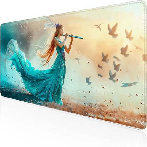 Frau Mauspad 800x300mm, Gaming Mauspad Blau Desk Mat with Stitched Edges Wassxerdicht Non-Slip Rubber Base Desk Mat für Büro Gaming Zubehör Verbessert Präzision und Geschwindigkeit, Geschenke 8-Q Frau Mauspad 800x300mm, Gaming Mauspad Blau Desk Mat with Stitched Edges Wassxerdicht Non-Slip Rubber Base Desk Mat für Büro Gaming Zubehör Verbessert Präzision und Geschwindigkeit, Geschenke 8-Q von YEYUMEOZ