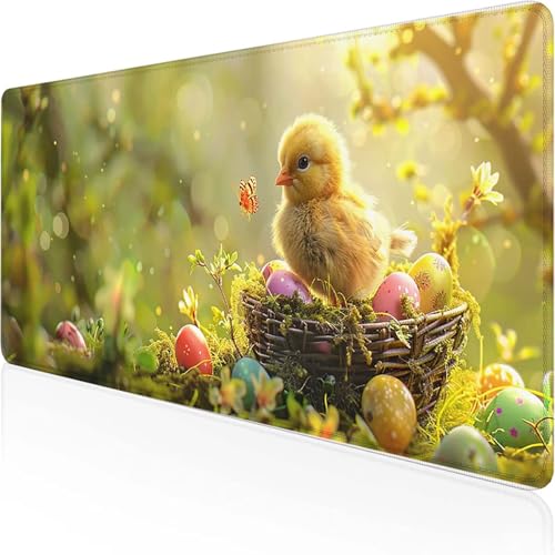 Huhn Mauspad 600x300mm, Gaming Mauspad Gelb Desk Mat with Stitched Edges Wassxerdicht Non-Slip Rubber Base Desk Mat für Büro Gaming Zubehör Verbessert Präzision und Geschwindigkeit, Geschenke 5-9 Huhn Mauspad 600x300mm, Gaming Mauspad Gelb Desk Mat with Stitched Edges Wassxerdicht Non-Slip Rubber Base Desk Mat für Büro Gaming Zubehör Verbessert Präzision und Geschwindigkeit, Geschenke 5-9 von YEYUMEOZ