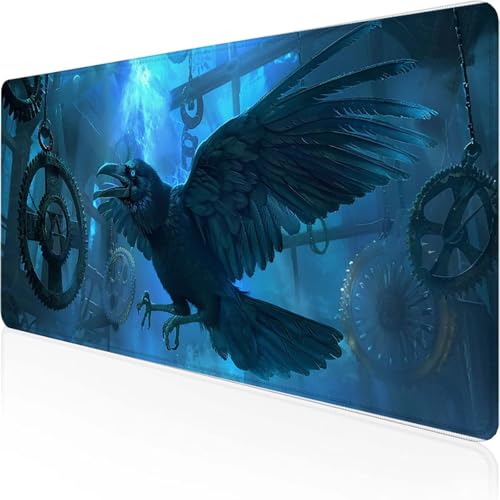 KräHe Mauspad 800x300mm, Gaming Mauspad Blau Desk Mat with Stitched Edges Wassxerdicht Non-Slip Rubber Base Desk Mat für Büro Gaming Zubehör Verbessert Präzision und Stabilität, Geschenke I-3 KräHe Mauspad 800x300mm, Gaming Mauspad Blau Desk Mat with Stitched Edges Wassxerdicht Non-Slip Rubber Base Desk Mat für Büro Gaming Zubehör Verbessert Präzision und Stabilität, Geschenke I-3 von YEYUMEOZ