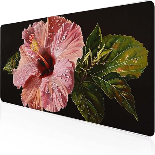 Lilie Mauspad 800 x 300 x 3 mm, Gaming Mauspad Rosa Desk Mat with Stitched Edges Wassxerdicht Non-Slip Rubber Base Desk Mat für Büro Gaming Verbessert Präzision und Geschwindigkeit, Geschenke G-5 Lilie Mauspad 800 x 300 x 3 mm, Gaming Mauspad Rosa Desk Mat with Stitched Edges Wassxerdicht Non-Slip Rubber Base Desk Mat für Büro Gaming Verbessert Präzision und Geschwindigkeit, Geschenke G-5 von YEYUMEOZ