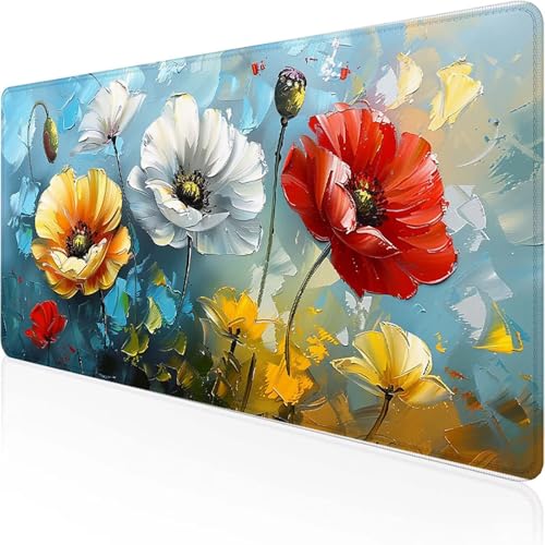 Lilie Mauspad 800x300mm, Gaming Mauspad Rosa Desk Mat with Stitched Edges Wassxerdicht Non-Slip Rubber Base Desk Mat für Büro Gaming Zubehör Verbessert Präzision und Geschwindigkeit, Geschenke D-0 Lilie Mauspad 800x300mm, Gaming Mauspad Rosa Desk Mat with Stitched Edges Wassxerdicht Non-Slip Rubber Base Desk Mat für Büro Gaming Zubehör Verbessert Präzision und Geschwindigkeit, Geschenke D-0 von YEYUMEOZ