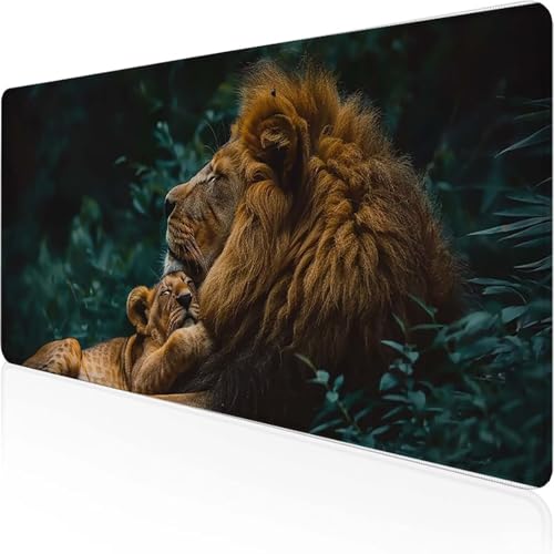 LöWe Mauspad 800 x 300 x 3 mm, Gaming Mauspad braun Desk Mat with Stitched Edges Wassxerdicht Non-Slip Rubber Base Desk Mat für Büro Gaming Verbessert Präzision und Geschwindigkeit, Geschenke 1-2 LöWe Mauspad 800 x 300 x 3 mm, Gaming Mauspad braun Desk Mat with Stitched Edges Wassxerdicht Non-Slip Rubber Base Desk Mat für Büro Gaming Verbessert Präzision und Geschwindigkeit, Geschenke 1-2 von YEYUMEOZ