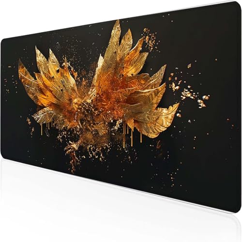Mauspad BläTter Schreibtischunterlage 700x300 mm Gelb Gaming Mauspad mit Vernähte Kanten Wasserdicht Anti Rutsch Gumm iboden für Bürozubehör Laptop Verbessert Präzision, Geschenke für Männer Q-1 Mauspad BläTter Schreibtischunterlage 700x300 mm Gelb Gaming Mauspad mit Vernähte Kanten Wasserdicht Anti Rutsch Gumm iboden für Bürozubehör Laptop Verbessert Präzision, Geschenke für Männer Q-1 von YEYUMEOZ