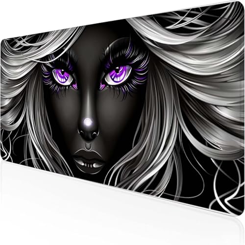 Mauspad Frau Schreibtischunterlage 700x300 mm Lila Gaming Mauspad mit Vernähte Kanten Wasserdicht Anti Rutsch Gumm iboden für Bürozubehör Laptop Verbessert Präzision, Geschenke für Männer 7-6 von YEYUMEOZ