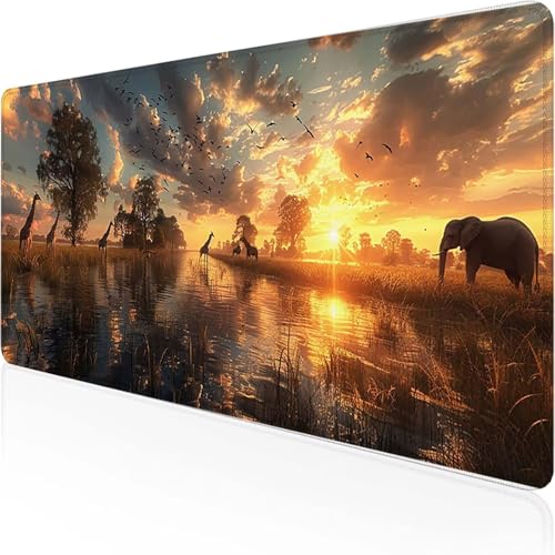 Mauspad Giraffe Schreibtischunterlage 700x300mm Gelb Gaming Mauspad mit Vernähte Kanten Wasserdicht Anti Rutsch Gumm iboden für Bürozubehör Laptop Verbessert Präzision, Geschenke für Männer 0-9 Mauspad Giraffe Schreibtischunterlage 700x300mm Gelb Gaming Mauspad mit Vernähte Kanten Wasserdicht Anti Rutsch Gumm iboden für Bürozubehör Laptop Verbessert Präzision, Geschenke für Männer 0-9 von YEYUMEOZ