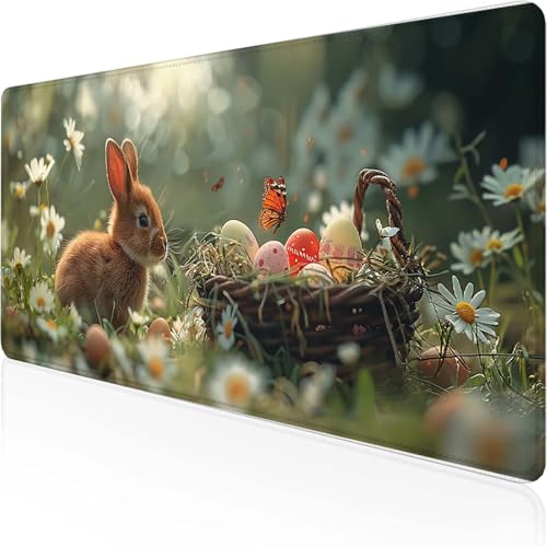 Mauspad Kaninchen Schreibtischunterlage 700x300 mm Rosa Gaming Mauspad mit Vernähte Kanten Wasserdicht Anti Rutsch Gumm iboden für Bürozubehör Laptop Verbessert Präzision, Geschenke für Männer 7-O Mauspad Kaninchen Schreibtischunterlage 700x300 mm Rosa Gaming Mauspad mit Vernähte Kanten Wasserdicht Anti Rutsch Gumm iboden für Bürozubehör Laptop Verbessert Präzision, Geschenke für Männer 7-O von YEYUMEOZ