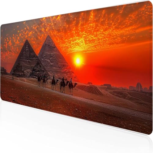 Mauspad Pyramide Schreibtischunterlage 700x300mm orange Farbe Gaming Mauspad mit Vernähte Kanten Wasserdicht Anti Rutsch Gumm iboden für Bürozubehör Laptop Verbessert Präzision, Geschenke 7-9 Mauspad Pyramide Schreibtischunterlage 700x300mm orange Farbe Gaming Mauspad mit Vernähte Kanten Wasserdicht Anti Rutsch Gumm iboden für Bürozubehör Laptop Verbessert Präzision, Geschenke 7-9 von YEYUMEOZ