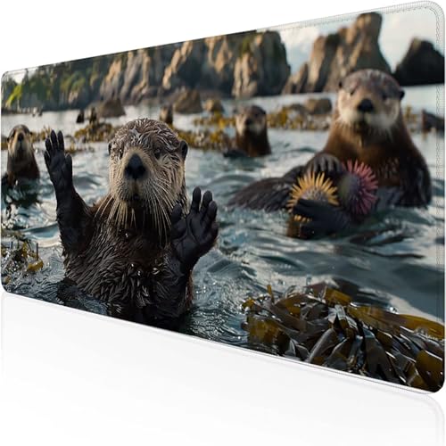 Ozean Mauspad 600 x 300 x 3 mm, Gaming Mauspad Blau Desk Mat with Stitched Edges Wassxerdicht Non-Slip Rubber Base Desk Mat für Büro Gaming Verbessert Präzision und Geschwindigkeit, Geschenke N-S Ozean Mauspad 600 x 300 x 3 mm, Gaming Mauspad Blau Desk Mat with Stitched Edges Wassxerdicht Non-Slip Rubber Base Desk Mat für Büro Gaming Verbessert Präzision und Geschwindigkeit, Geschenke N-S von YEYUMEOZ