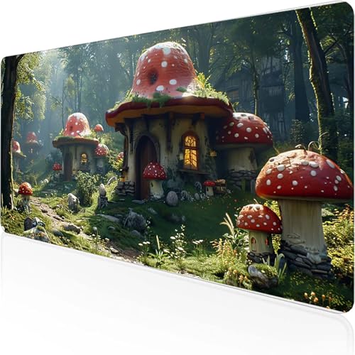 Pilzhaus Mauspad 800x300mm, Gaming Mauspad Grün Desk Mat with Stitched Edges Wassxerdicht Non-Slip Rubber Base Desk Mat für Büro Gaming Zubehör Verbessert Präzision und Geschwindigkeit, Geschenke 2-4 Pilzhaus Mauspad 800x300mm, Gaming Mauspad Grün Desk Mat with Stitched Edges Wassxerdicht Non-Slip Rubber Base Desk Mat für Büro Gaming Zubehör Verbessert Präzision und Geschwindigkeit, Geschenke 2-4 von YEYUMEOZ