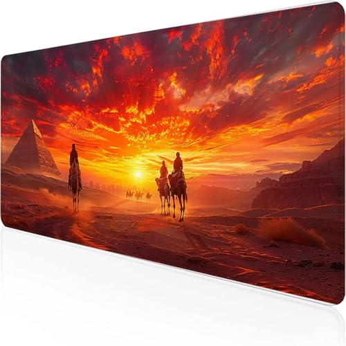 Pyramide Mauspad 600x300x3 mm, Mauspad orange Farbe Desk Mat with Stitched Edges Wassxerdicht Non-Slip Rubber Base Desk Mat für Büro Verbessert Präzision und Geschwindigkeit, Geschenke P-1 Pyramide Mauspad 600x300x3 mm, Mauspad orange Farbe Desk Mat with Stitched Edges Wassxerdicht Non-Slip Rubber Base Desk Mat für Büro Verbessert Präzision und Geschwindigkeit, Geschenke P-1 von YEYUMEOZ