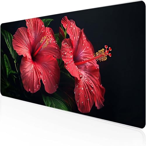 Saflor Mauspad 800x300 mm, Gaming Mauspad Rot Desk Mat with Stitched Edges Wassxerdicht Non-Slip Rubber Base Desk Mat für Büro Gaming Zubehör Verbessert Präzision und Geschwindigkeit, Geschenke 7-C Saflor Mauspad 800x300 mm, Gaming Mauspad Rot Desk Mat with Stitched Edges Wassxerdicht Non-Slip Rubber Base Desk Mat für Büro Gaming Zubehör Verbessert Präzision und Geschwindigkeit, Geschenke 7-C von YEYUMEOZ